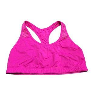 PINK Lace Yoga Sports Bra, Size S